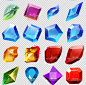 圆形多边形菱形宝石钻石水晶图标素材 手游游戏UI设计常用素材-淘宝网
