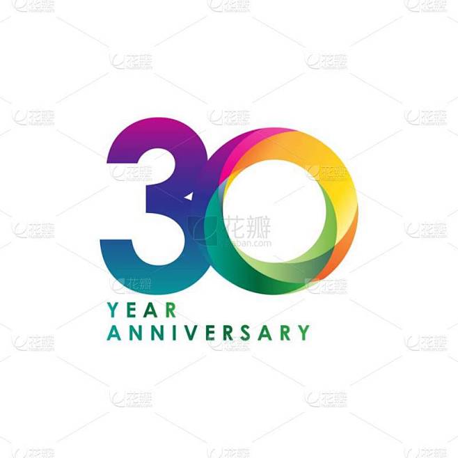 30周年矢量模板设计图解