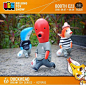 Duckhead Breamfish Series – Octopus : Produced by MERRY GO ROUND Toys. Material: Soft vinyl Height: 10 cm.