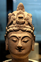河北省邯郸市博物馆藏唐代石雕菩萨头像 ​​​​