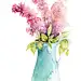 瓶花-羽_Rachel_手绘，水彩，花_涂鸦王国插画