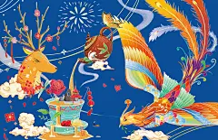 养生品包装插画大杂烩01_浪成仙__插画师作品_涂鸦王国gracg.com