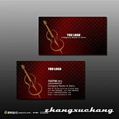 高档名片模板 psd 创意名片模板 名片下载 乐器店名片