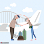 出行度假 客机行礼 轻松夫妻 关爱老人插图PSD11人物插画素材下载-优图网-UPPSD