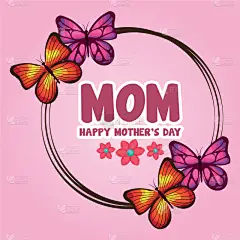 母亲节,贺卡,蝴蝶,可爱的,白昼,请柬,花,问候,庆祝,爱