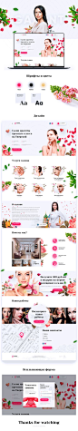 One page website for beauty salon 2018 on Behance