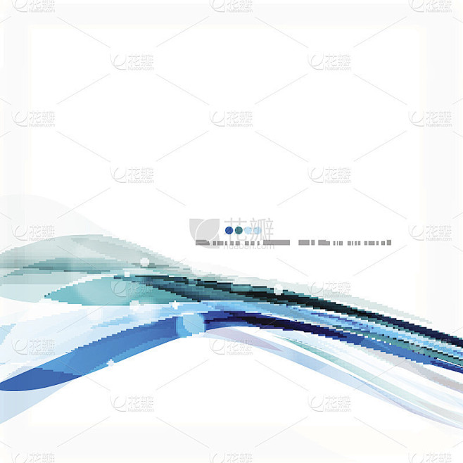 蓝色企业波浪线背景