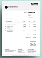 Businsess Invoice Black and Grey Template AI, EPS. Download