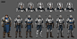 Concepts for the Demacian soldiers.
