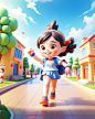 00083-3777492550-cartoon rendering,(warm tone),cartoon,soft light,clay texture,3d,rending,soft light,soft edge,hazy edge light,_1girl,character w