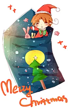 黑塔利亚 费里西安诺·瓦尔加斯 同人图 插画 壁纸 | xmas | 半次元-第一中文COS绘画小说社区