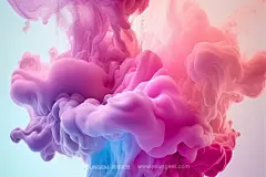10款时尚缤纷彩虹抽象艺术流体烟雾水墨3D海报背景高清图片素材模板