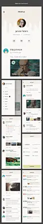 Alien UI Kit : Social UI Kit图片_APP界面图片素材-花瓣网