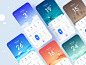 weathe theme snowing windmill weathe theme summer winter ux logo branding space gradient colour adventure web flat ui icon illustration