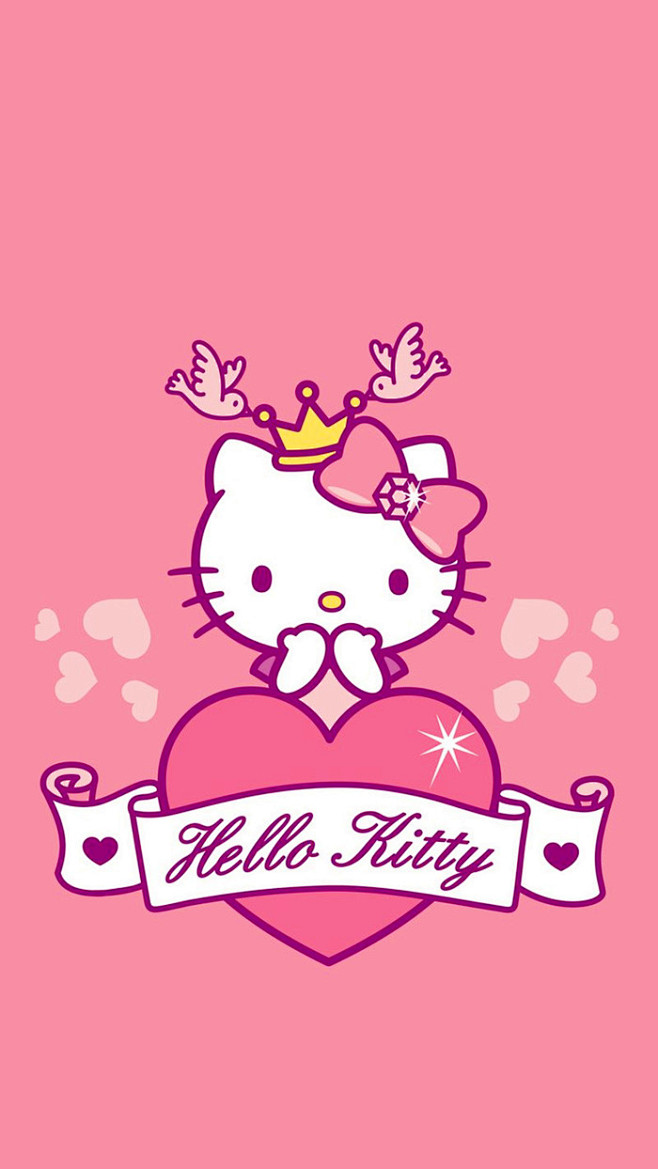 Iphone5 Iphone6 Iphone6 Plus Wallpaper Wechat 微信背景壁纸个性简约艺术设计锁屏待机主题桌面hello Kitty