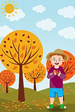 二十四节气立秋立秋插画