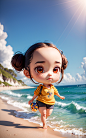 full_body__chibi__animated_full_body__chibi__animated__masterpiece_best_quality_a_girl_at_sunshine_beach___five_head_height__solo__4k__pixar_style_1_3___3d___face_close_up_1_2___horizon_2657092299