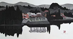 【版画】日本斋藤清《故乡镰仓的记忆》
