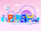 Playflow play landingpage 3d illustration c4d