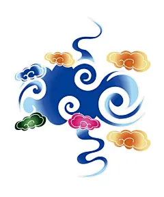 中式传统装饰图案云纹背景AI插画资源(3)