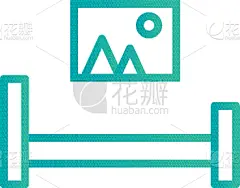 卧室,计算机图标,轮廓,符号,直的,图像,床,矢量,标志,设计