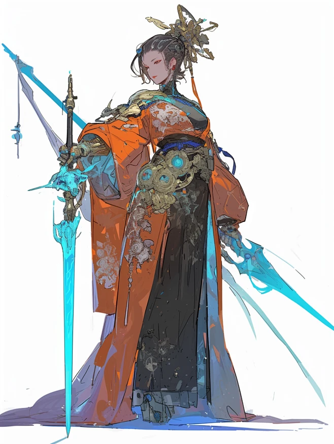 AI女法师角色设定素材 古风游戏奇幻法师原画设定图 人物服装设计-淘宝网-花瓣网
