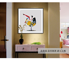 画品厂家田小姐采集到锦尚晶瓷画创意个性壁画客厅玄关抽象装饰画现代简约时尚美女挂画