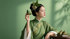喜欢小卷子的瑟瑟仔采集到蓝色绿色背景AI人物