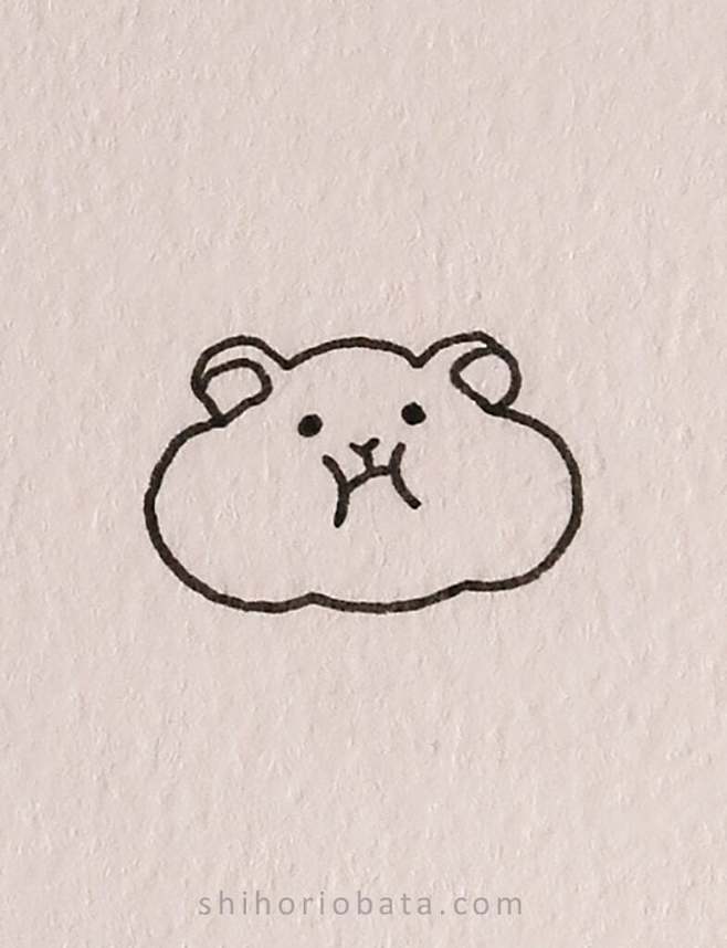 hamster cute drawing