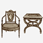 欧式复古椅子与桌子_新图网 https://ixintu.com 欧式 欧式桌子 欧式椅子 复古 矢量