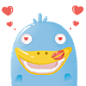[企鹅娘QQ表情之花痴] - #QQ表情##企鹅娘# - 企鹅娘QQ表情是一只蓝色的企鹅表情，三根毛，表情时而欠扁时而可爱，很有特色，喜欢的不要错过！ 