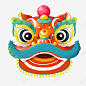 中国元素舞狮头像