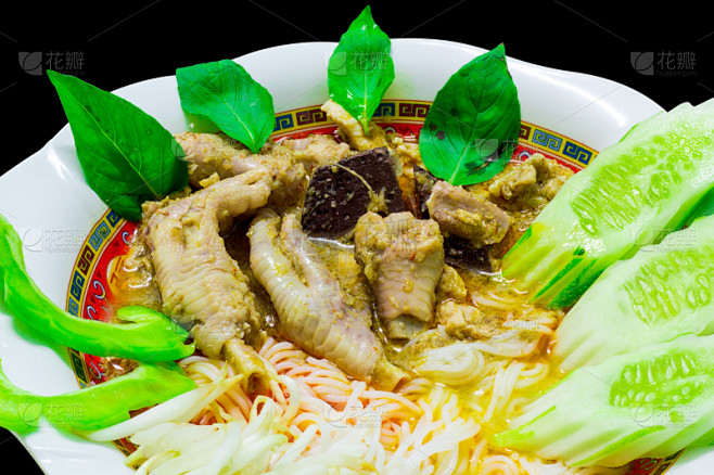 咖喱,细面条,泰国,黑色,蔬菜,咬过,餐具,煮食,水平画幅,纹理效果