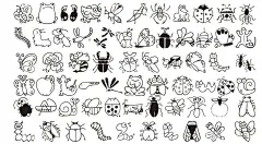 昆虫图标  - 源文件下载【酷图网】昆虫图标,蚂蚁,蜈蚣,青蛙,苍蝇,萤火虫,蜻蜓,甲虫,蝴蝶,壁虎,蜜蜂,