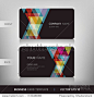 business card set. vector...
