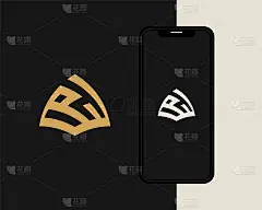 字母B W标志设计。创造性的最小单色字母组合符号。万能优雅矢量徽标。高端商业标识。用于企业标识的图形