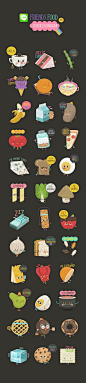 https://www.behance.net/gallery/22587311/FRIENDS-FOOD-Line-Stickers: @北坤人素材