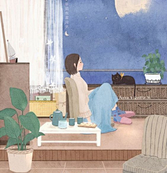 丷甲方爸爸采集到插画室内场景