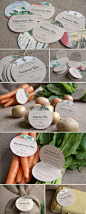 Packaging design for Masia Can Carbonell, organic vegetables.
