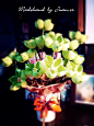 @幸福Juan_er  用高尔夫球、皱纹纸做成的花朵，合为美美的花束，家中不错的展示噢~ #DIY# #纸艺# #手工#