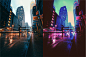 80309点击图片可下载80年代复古赛博朋克特效果人物城市建筑图片处理PS动作插件素材 (9)