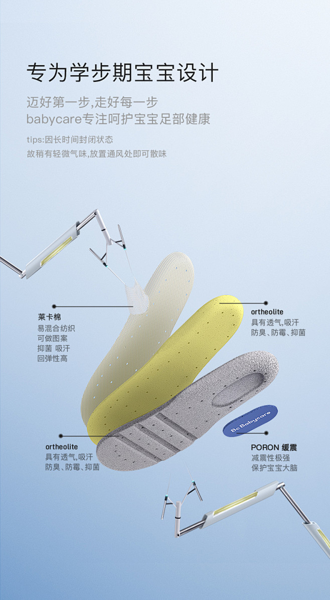 babycare儿童鞋垫内八字外八矫正防...