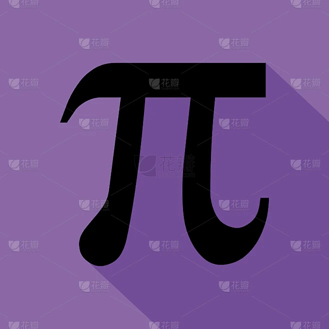 Pi数学符号，几何公式图标，教育矢量插图，3,14按钮素材-花瓣网