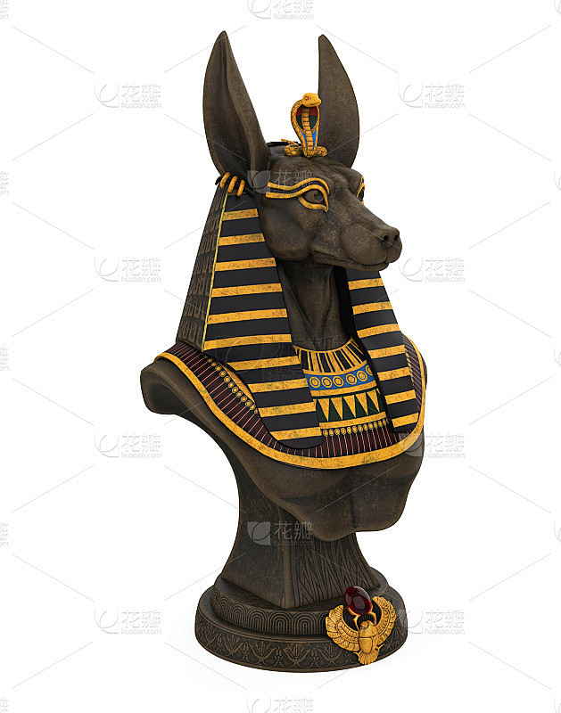 孤立的埃及阿努比斯雕像
