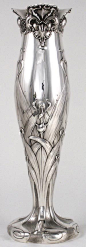 Theodore B. Starr Sterling Art Nouveau Vase, c. 1900-10@北坤人素材