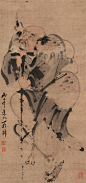 罗聘——《铁拐李》高清欣赏  |  
清|罗聘(1733-1799)，"扬州八怪"之一。字遯夫，号两峰，又号衣云、花之寺僧、金牛山人、师莲老人等。祖籍安徽歙县，后迁扬州。为金农入室弟子，人物、佛像、山水、花果、梅、兰、竹等，无所不工，笔调奇创，超逸不群，别具一格。妻方婉仪，字白莲，亦擅画梅兰竹石，并工于诗。子允绍、允缵，均善画梅，人称"罗家梅派"。