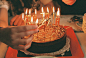 插蜡烛的生日蛋糕图片大全