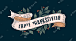 Happy thanksgiving. retro greeting card with ribbon and text happy thanksgiving. old ribbon banner in engraving style for happy thanksgiving day Premium Vector