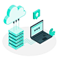 Free Vector | Cloud hosting concept illustration