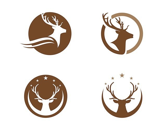 鹿头鹿角标志logo矢量图设计素材